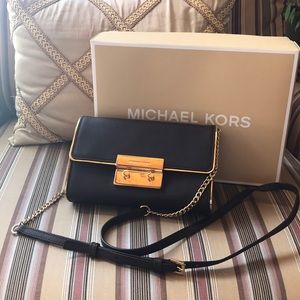 NWOT Michael Kors brown & gold cross body bag!!